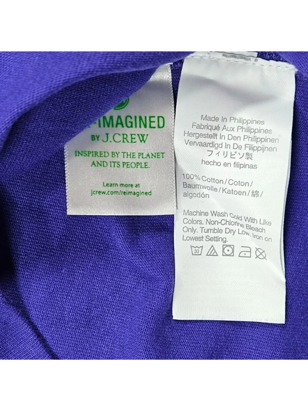 J Crew Shirt Mens S Purple Relaxed Cotton Pocket Tee BJ331 Oarsman Tag NEW